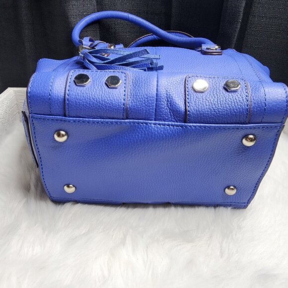 Tignanello lapis Blue pebbled leather satchel - Picture 6 of 12